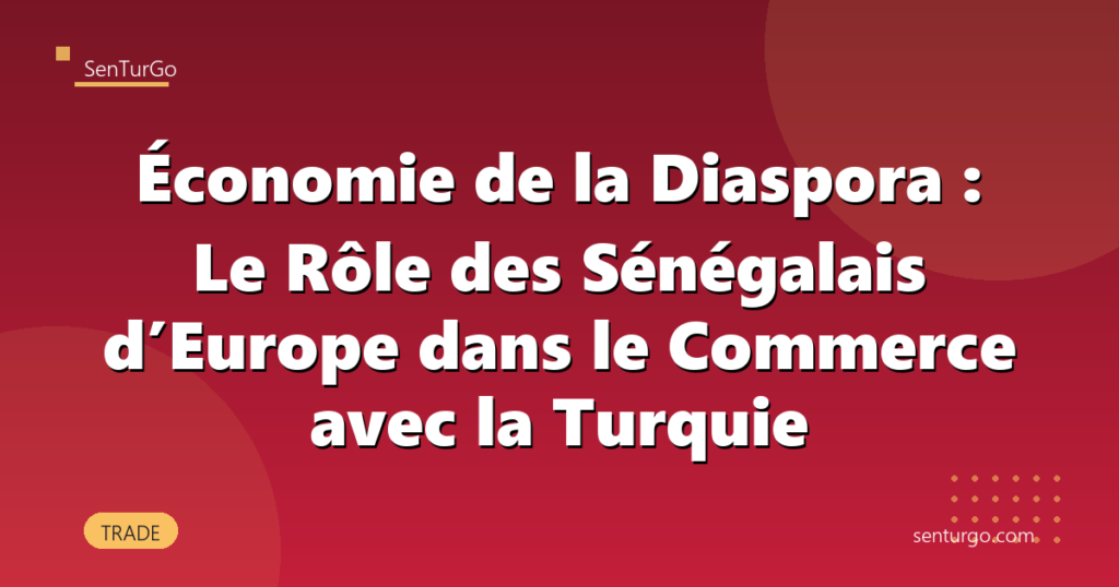 Économie de la Diaspora : Le Rôle des Sénégalais d’Europe dans le Commerce avec la Turquie