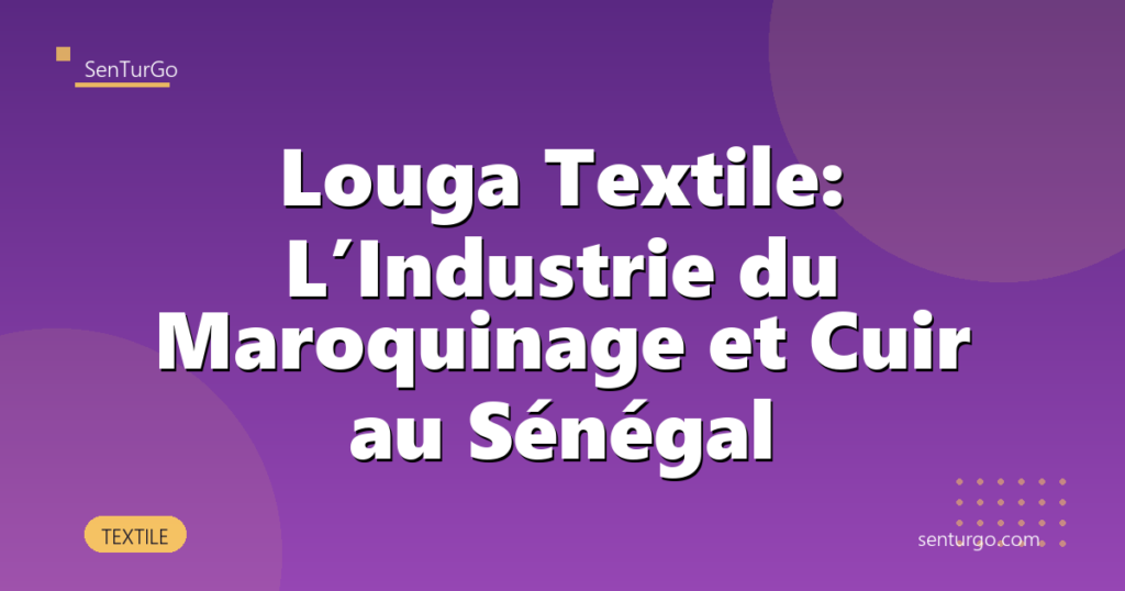 Louga Textile: L’Industrie du Maroquinage et Cuir au Sénégal