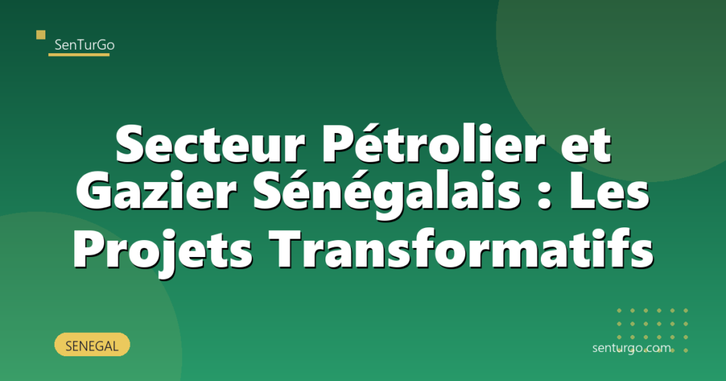 Secteur Pétrolier et Gazier Sénégalais : Les Projets Transformatifs