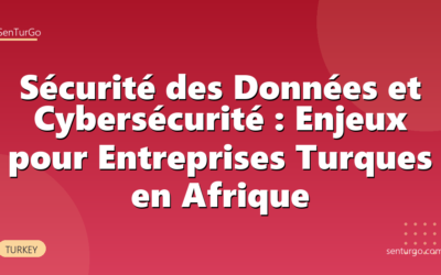 Sécurité des Données et Cybersécurité : Enjeux pour Entreprises Turques en Afrique