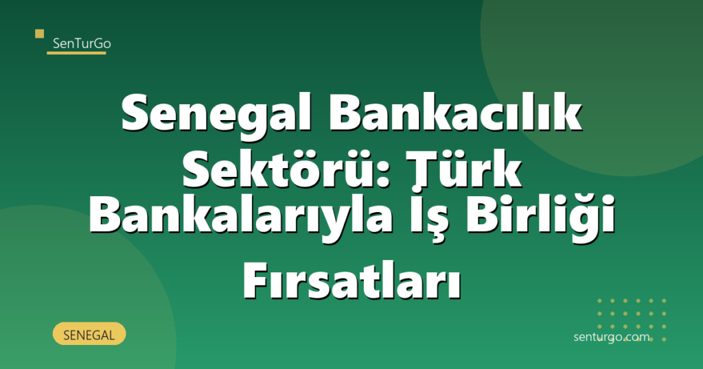 Senegal Bankacılık Sektörü: Türk Bankalarıyla İş Birliği Fırsatları