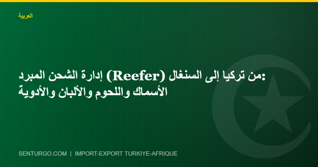 Thumbnail - إدارة الشحن المبرد (Reefer) من تركيا إلى السنغال: الأسماك واللحوم والألبان والأدوية