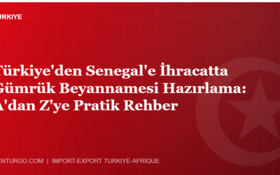 Türkiye’den Senegal’e İhracatta Gümrük Beyannamesi Hazırlama: A’dan Z’ye Pratik Rehber