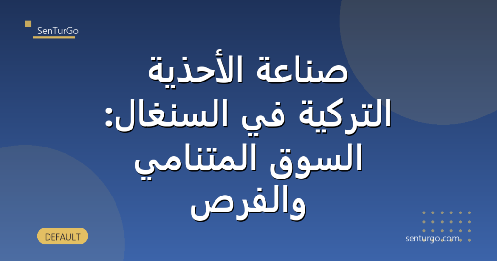 صناعة الأحذية التركية في السنغال: السوق المتنامي والفرص